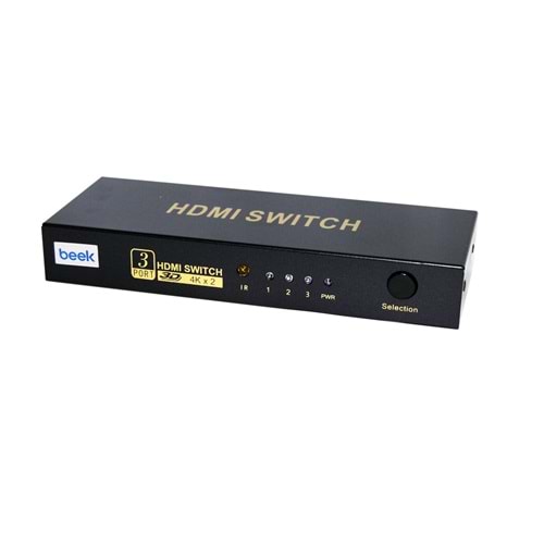 Beek BS-VSW-HD31UH 3'lü UHD 4K HDMI kumandalı swi switch