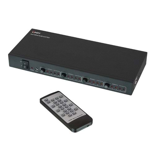Lindy LIN-38152 4*4 HDMI 4K UHD Matrix switch+kuma kumanda