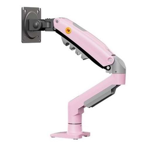 N.Bayou F80-XJ amortisörlü monitör masa pembe kol