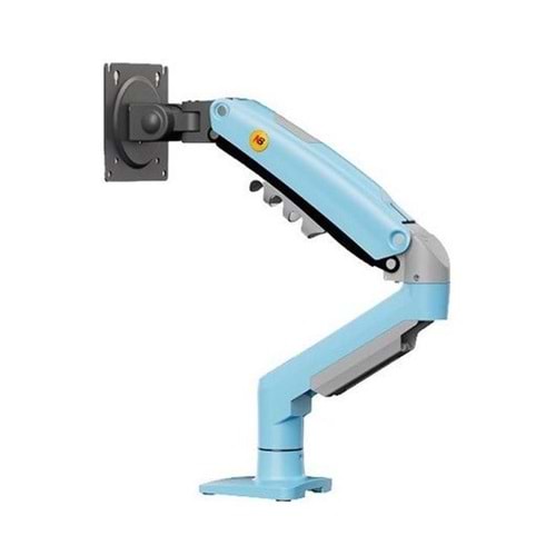 N.Bayou F80-XM amortisörlü monitör masa mavi kol