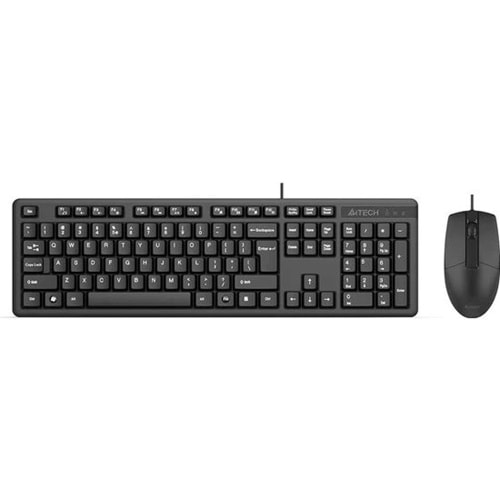 A4 Tech KR-3330 USB Q Klavye-mouse siyah set