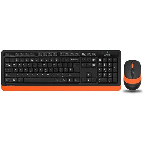 A4 Tech FG1010 Kablosuz Q Klavye-mouse siyah- turuncu set