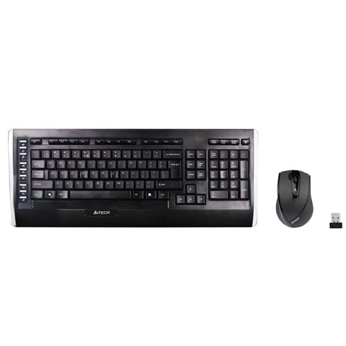 A4 Tech 9300F Kablosuz Q Klavye-mouse siyah-gri se