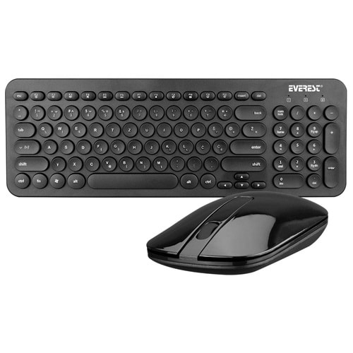 Everest KM-01W Kablosuz Q klavye&mouse siyah set