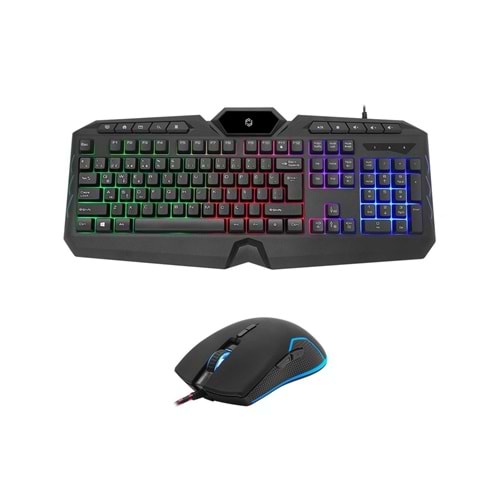 Frisby FK-4865QU USB Q ışıklı MM siyah klavye&mouse