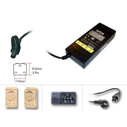 RETRO Dell 90W 3 Pin Notebook Adaptör RNA-DL07