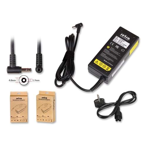 Retro Lenovo 65W 4.0x1.7mm notebook adaptör