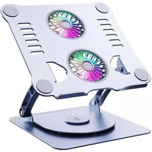 Daytona ST-801DG 360° döner iki fanlı notebook stand,füme