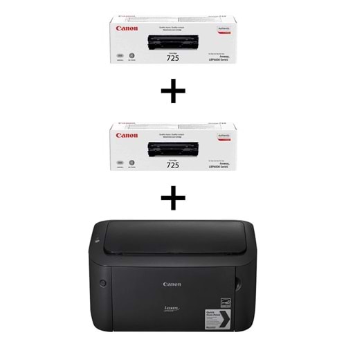 Canon Mono Laser Yazıcı LBP6030B+2Toner Siyah 1Adet Demo Toner+2Adet Orj. Kutulu Toner Çıkar.