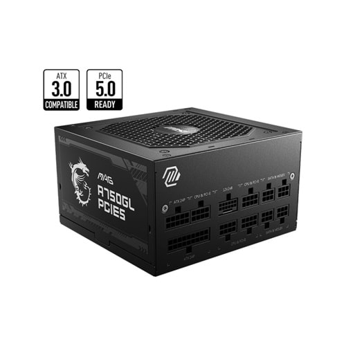 MSI PSU MAG A750GL PCIE5 750W 80+ GOLD FULL MODULA GEN5