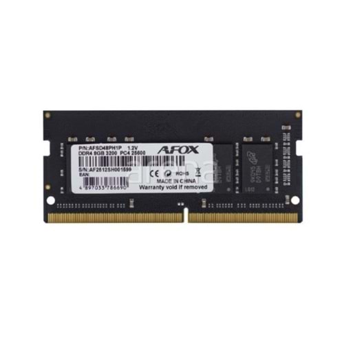 Afox 8 GB Ddr4 3200Mhz Ram Notebook CL22 AFSD48PH1P