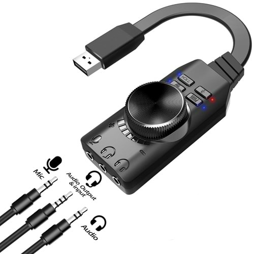 Daytona A4677 Harici USB ses kartı 7.1 dönüştürücü