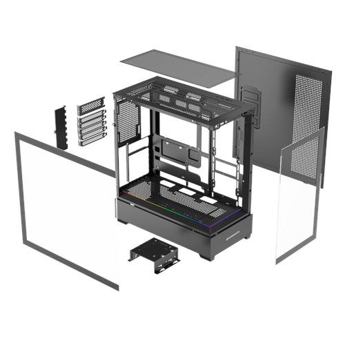 GAMEBOOSTER 750W 80+ BRONZE NYVRA PRIME JBST-GBJML01 4-ARGB Fanlı Gaming EATX PC Kasası