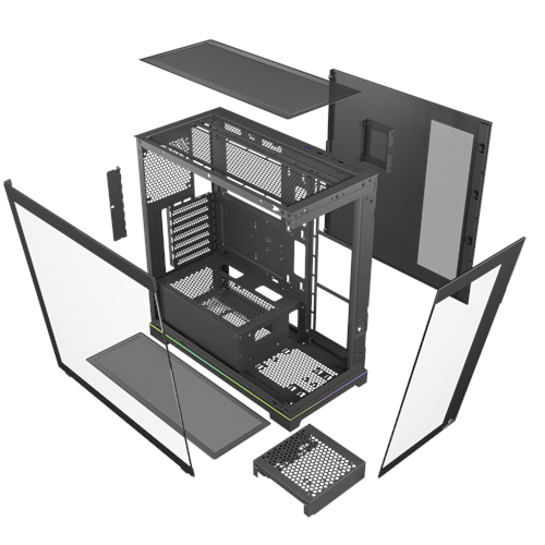 GAMEBOOSTER 850W 80+ BRONZE NYVRA SYNC JBST-GBJML07 4-ARGB Fanlı Gaming Mid-Tower PC Kasası