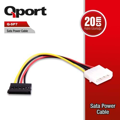 QPORT Q-SP7 SATA GÜÇ KABLOSU