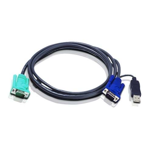 Aten-2L-5202U 1,8m USB KVM switch,kablolarıyala