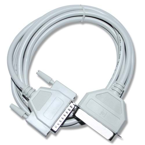 Qport Q-LPT3 3m paralel yazıcı kablosu {Giriş:D-Sub 25Pin(E) => Çıkış:Centronics 36Pin(E) }