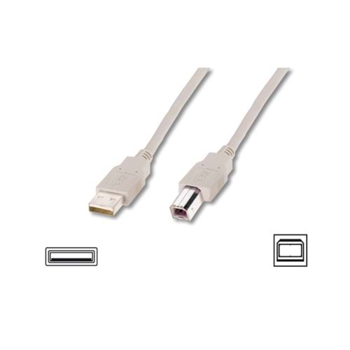 Digitus AK-300105-018-E 1,8m USB2.0 A(E)/B(E) bej kablo