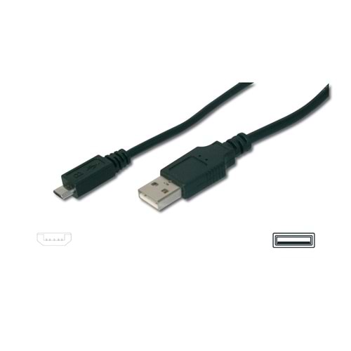 Digitus AK-300110-010-S 1m USB A E<=> Mikro USB B E kablo