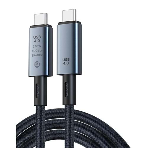 Daytona ZR848 50cm USB4.0 Tip-C,PD240W,8K,40Gbps kablo (Giriş: Usb Type-C=>Çıkış:Usb Type-C)
