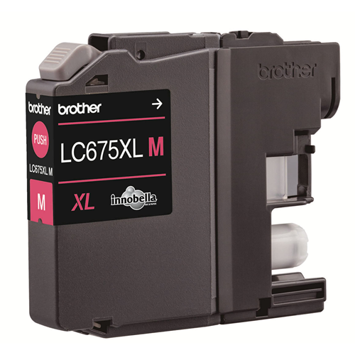 BROTHER LC675XLM Kırmızı (Magenta) Yüksek Kapasiteli Mürekkep Kartuşu (1.200 Sayfa)