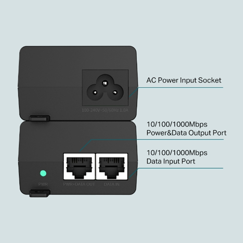 TP-LINK TL-POE160S GIGABIT 48VOLT 30WATT POE Adaptör
