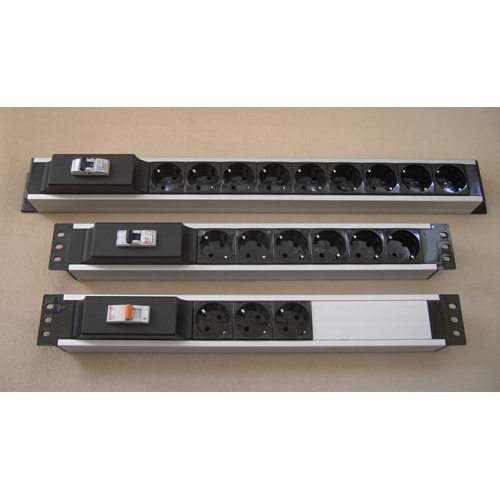 Formrack F-F082PR6SA sigortalı 6'lı aliminyum priz