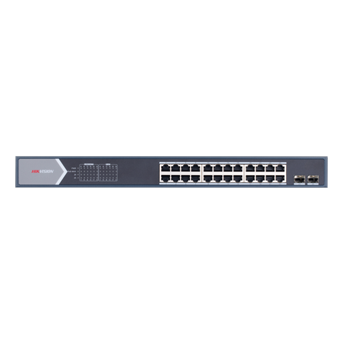 HIKVISION 24port PoE 250w 2-SFP Gigabit Yönetilemez Switch DS-3E0526P-E/M