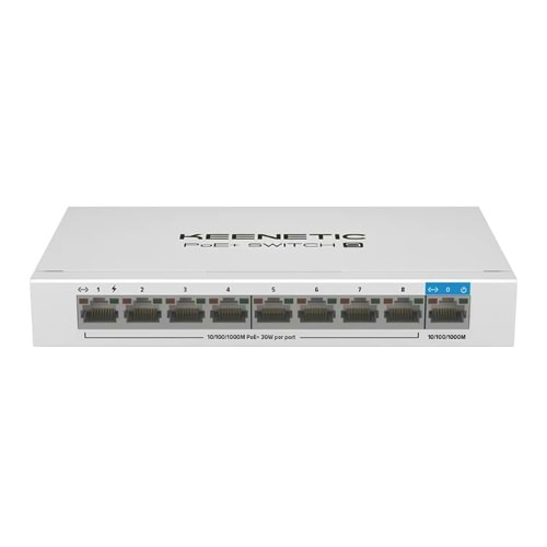 Keenetic KN-4710-01-EU 9'lu 8'i PoE Gigabit switch ,120W 3Yıl Üretici Garantili