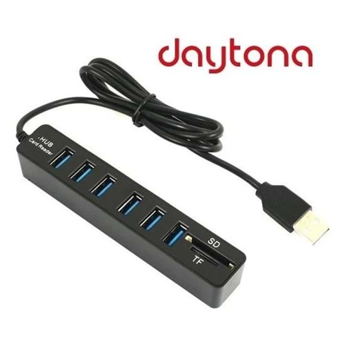 Daytona A4691 6'Llı USB Hub+MSD TF+SD Kart okuyucu