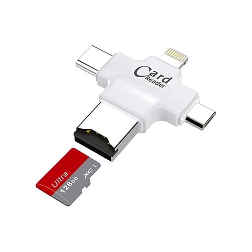 Daytona HC05-B Çok fonksiyonlu beyaz USB Flash drive