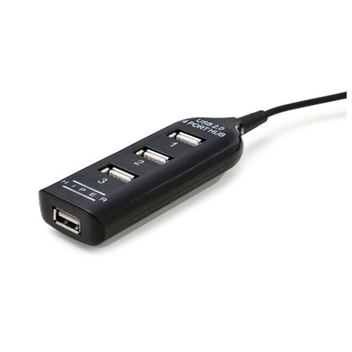 HIPER 4 PORT USB2.0 ÇOKLAYICI (SİYAH) (UH42)