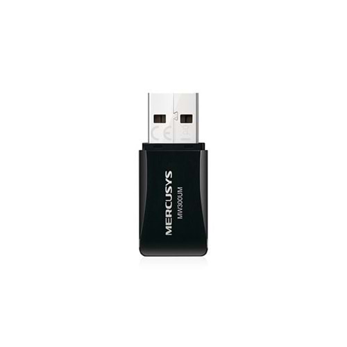 TP Mercusys MW300UM N300 Mini wi-fi 300Mbps USB adaptör (3yıl üretici garantili)