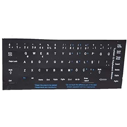 Addison 300161 Notebook Q TR siyah klavye etiketi