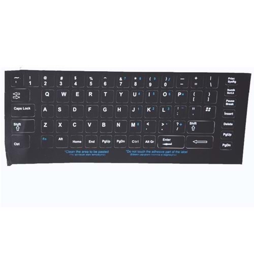 Addison 300164 Notebook Q İng siyah klavye etiketi