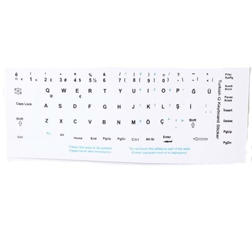 ADDISON 300167 N.BOOK Q TÜRKÇE KLAVYE ETİKETİ,GRİ