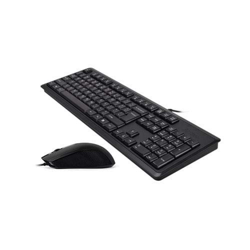 A4 TECH KR-9276 USB Q Trk Optic Mouse Suya Dayanıklı Siyah Multimedya Klavye