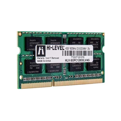 HI-LEVEL 4GB DDR3 1600MHZ NOTEBOOK RAM VALUE HLV-SOPC12800LV/4G 1.35volt (L