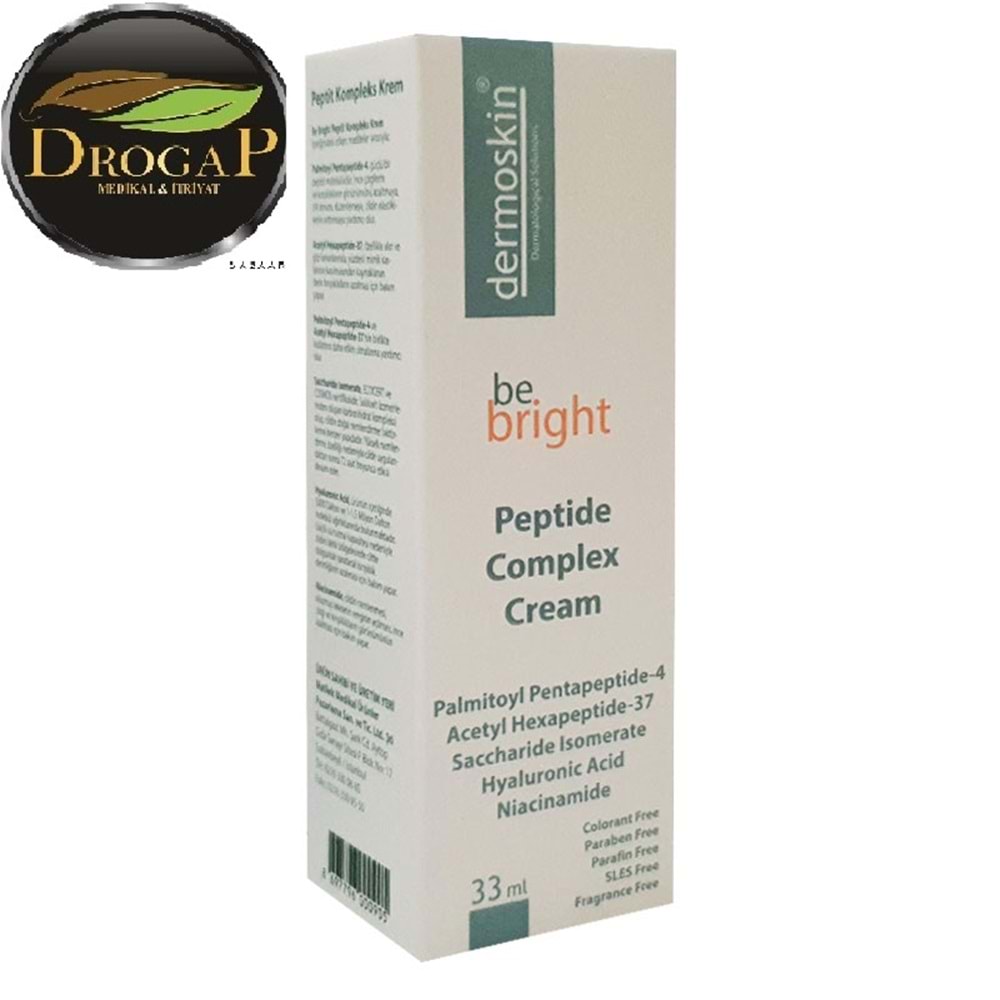 DERMOSKİN BE BRİGHT PEPTİT COMPLEX KREM 33 ML NEMLENDİRİCİ & KIRIŞIKLIK İÇİN