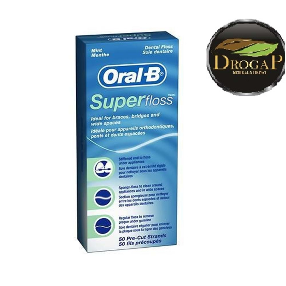 ORAL-B DİŞ İPİ SÜPER FLOSS 50 ADET