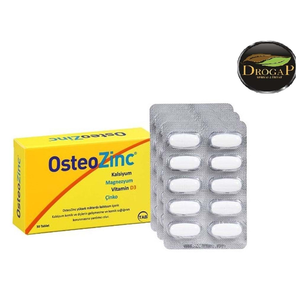 OSTEOZİNC 30 TABLET ( Kalsiyum+Magn.+vitamin D+ Çinko )