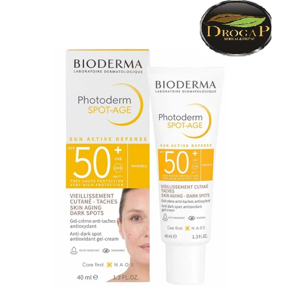 BİODERMA PHOTODERM SPOT-AGE SPF50+ 40 ML ( LEKELİ CİLTLER İÇİN ) YAŞLANMA KARŞITI GÜNEŞ KREMİ