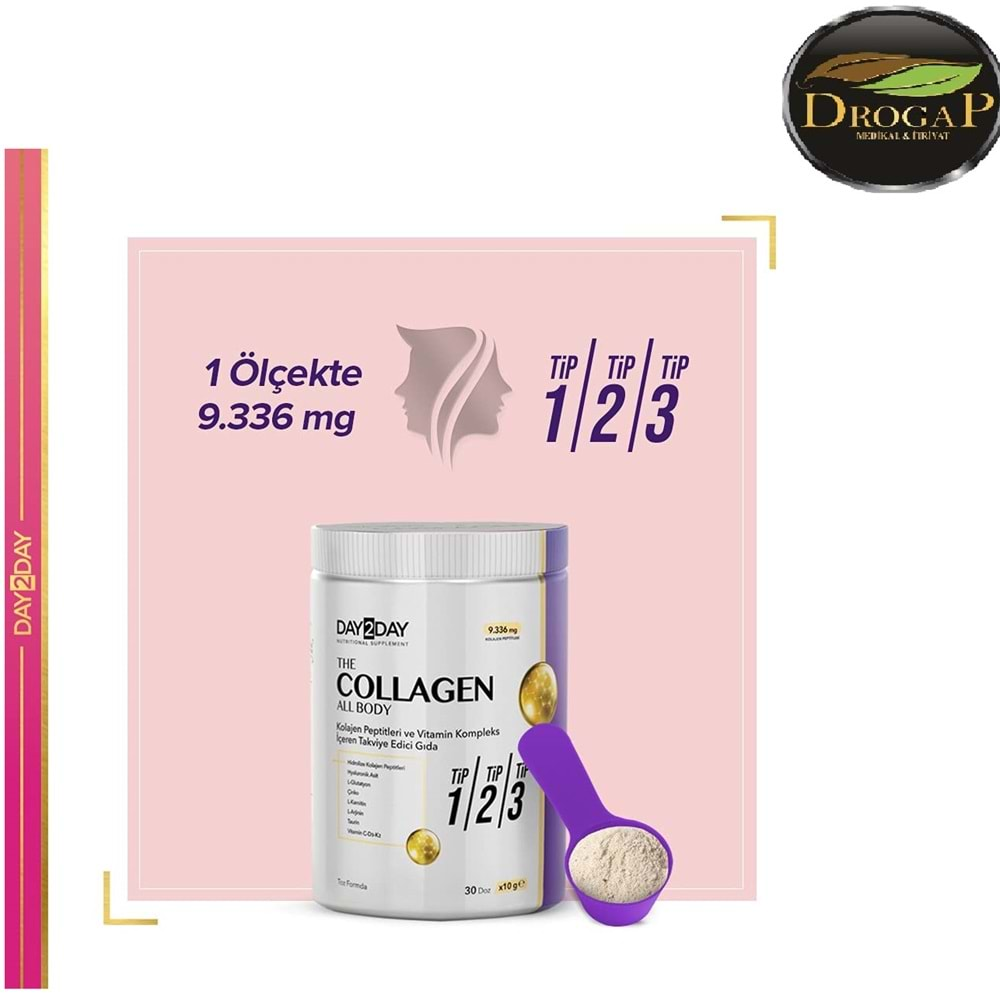 OCEAN DAY 2 DAY THE COLLAGEN ALL BODY TİP 1 / TİP 2/ TİP 3 TOZ 10 GR X 30 DOZ