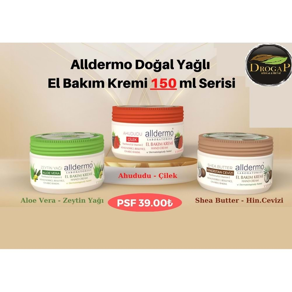 ALLDERMO EL BAKIM KREMİ 150 ML ( HİNDİSTAN CEVİZİ )