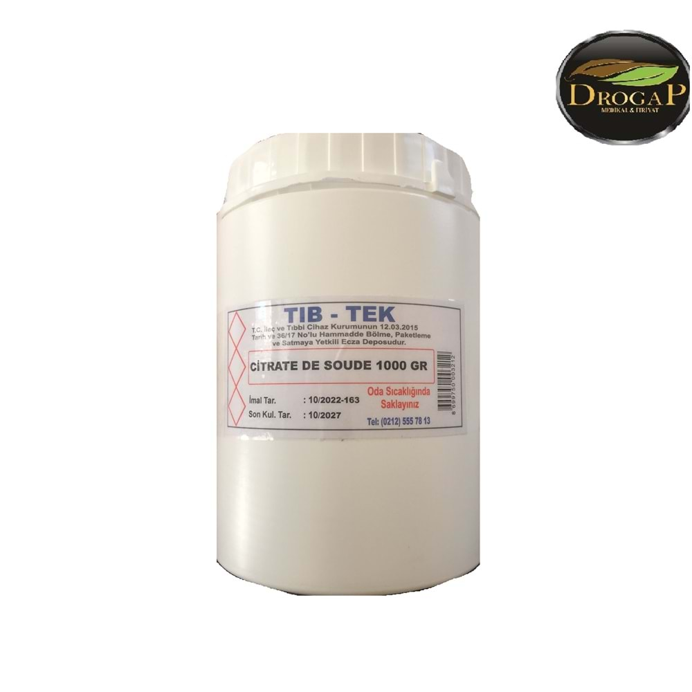 TIB-TEK SODYUM SİTRAT ( CİTRATE DE SOUDE ) 1 KG