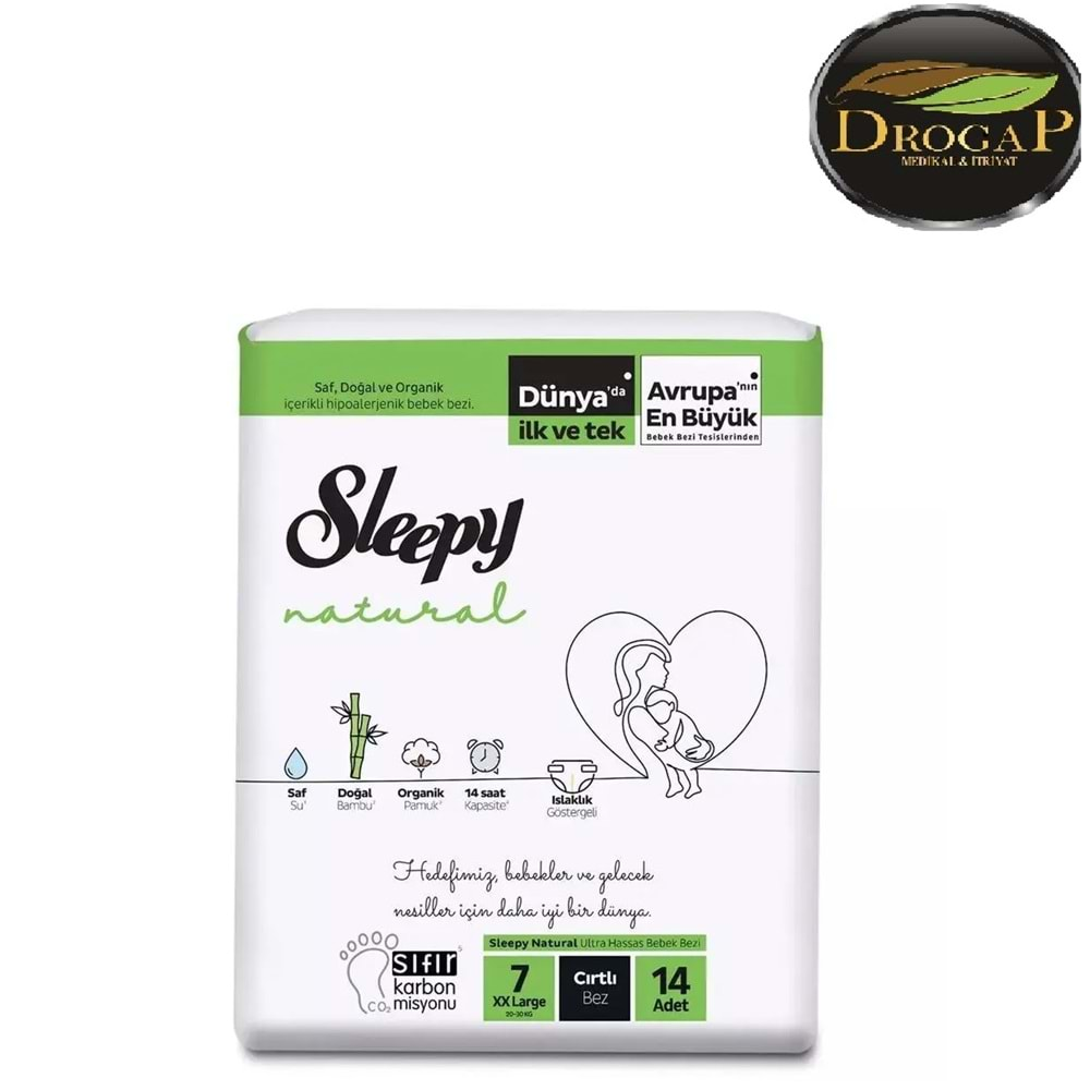 SLEEPY ÇOCUK BEZİ NATURAL 20-30 KG ( XXLARGE ) 14 LÜ NO : 7