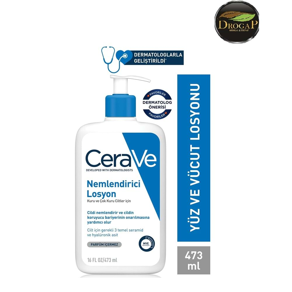 CERAVE NEMLENDİRİCİ LOSYON 473 ML ( KURU VE ÇOK KURU CİLTLER İÇİN )