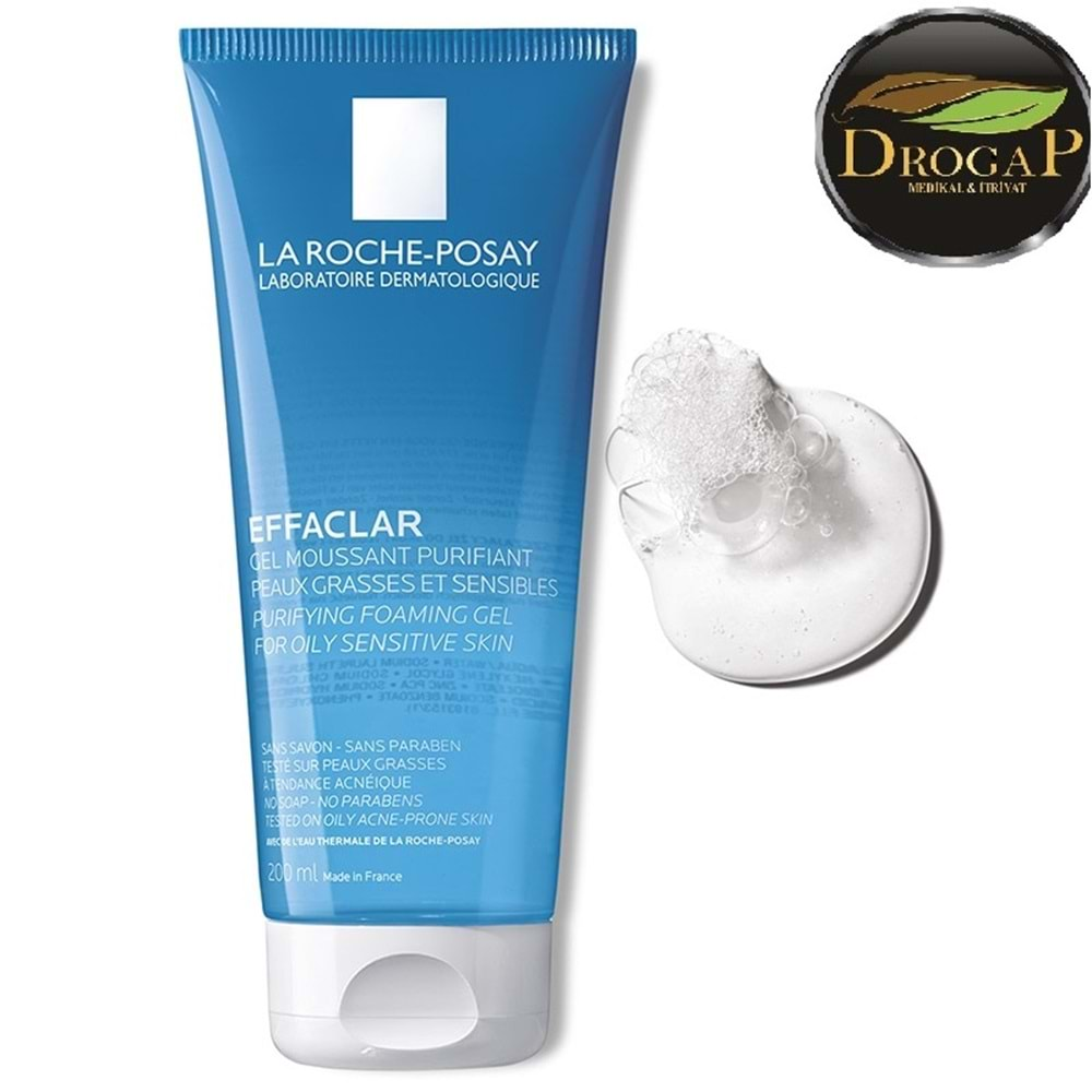 LA ROCHE POSAY EFFACLAR YÜZ TEMİZLEME JELİ 200 ML ( YAĞLI VE HASSAS CİLTLER İÇİN )