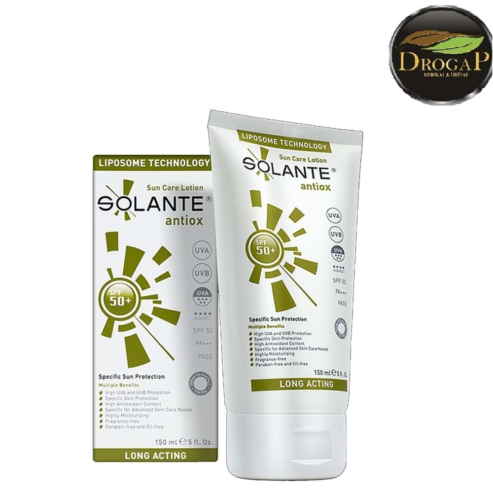 SOLANTE ANTİOX SUN CARE LOTİON SPF50+ 150 ML ( YAŞLANMA KARŞITI )