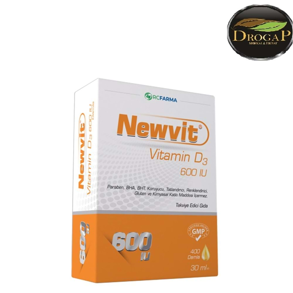 NEWVİT VİTAMİN D3 600 IU DAMLA 30 ML